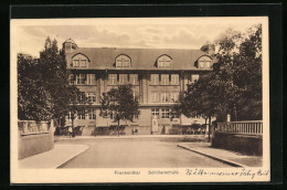 AK Frankenthal, Schillerschule Mit Strassenpartie  - Frankenthal