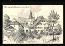 Künstler-AK Aarberg, Ansicht Schloss  - Aarberg