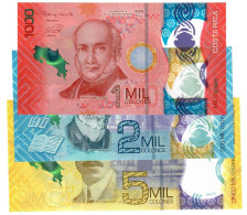 SET Costa Rica 1000, 2000 & 5000 Colones 2018-2019 (2020-21) UNC - Costa Rica