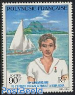 French Polynesia 1976 A. Gerbault 1v, Mint NH, Transport - Ships And Boats - Neufs