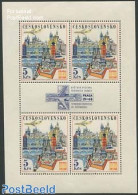 Czechoslovkia 1967 PRAGA 68 M/s, Mint NH, Transport - Aircraft & Aviation - Art - Bridges And Tunnels - Andere & Zonder Classificatie