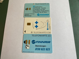 - 14 - Germany Chip Finnair 3 Different Phonecards - Collections