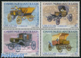 Uruguay 1999 Coaches 4v [+], Mint NH, Transport - Coaches - Diligenze