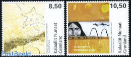 Greenland 2007 Contemporary Art 2v, Mint NH, Art - Modern Art (1850-present) - Paintings - Unused Stamps
