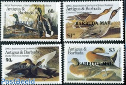 Barbuda 1986 J.J. Audubon 4v, Mint NH, Nature - Birds - Barbuda (...-1981)