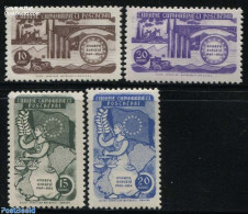 Türkiye 1954 European Council 4v, Mint NH, History - Europa Hang-on Issues - Art - Bridges And Tunnels - Altri & Non Classificati