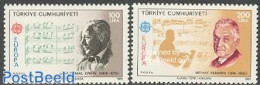 Türkiye 1985 Europa, Music Year 2v, Mint NH, History - Performance Art - Europa (cept) - Music - Autres & Non Classés