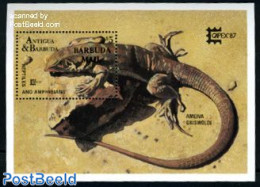 Barbuda 1987 Capex S/s, Mint NH, Nature - Reptiles - Barbuda (...-1981)