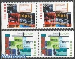 Iceland 2003 Europa, Poster Art 2x2v From Booklets, Mint NH, History - Europa (cept) - Art - Poster Art - Ongebruikt