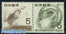 Japan 1954 Sapporo Games 2v [:], Mint NH, Sport - Shooting Sports - Sport (other And Mixed) - Table Tennis - Neufs