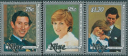 Niue 1981 SG430-432 Royal Wedding Set MNH - Niue