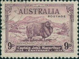 Australia 1934 SG152 9d Macarthur FU - Autres & Non Classés