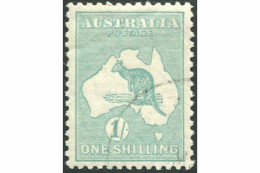 Australia 1929 Sc#98,SG109 Kangaroo 1/- Blue-green SMW Full Gum CTO - Altri & Non Classificati