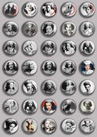 GENE TIERNEY Movie Film Fan ART BADGE BUTTON PIN SET (1inch/25mm Diameter) 35 DIFF - Kino