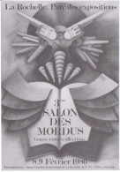 CP CARTE DU 3 EME SALON DES MORDUS - BOURSE TOUTES COLLECTIONS - LA ROCHELLE  EN 1986 PARC DES EXPOSITIONS - Bourses & Salons De Collections