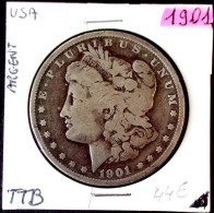 USA. ETATS UNIS. DOLLAR 1901, TTB... Argent  Silver - 1878-1921: Morgan