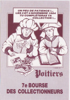 CP CARTE  DU 7° BOURSE DES COLLECTIONNEURS A POITIERS 86 - DESSIN ILLUSTRE PAR Y. MAUGER 1984 - Bourses & Salons De Collections