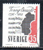 SWEDEN SVERIGE SVEZIA SUEDE 1968 FRANZ BERWALD COMPOSER VIOLIN AND HIS MUSIC 35o USATO USED OBLITERE' - Usados