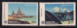 India MNH 1983, Commonwealth Day, Hindu Temple, Gangotri Glaciers, Glacier, Snow, Mountain, - Ongebruikt