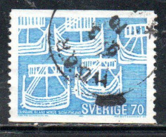 SWEDEN SVERIGE SVEZIA SUEDE 1969 NORD COOPERATION ISSUE FIVE ANCIENT SHIPS 70o USATO USED OBLITERE' - Usados