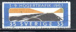 SWEDEN SVERIGE SVEZIA SUEDE 1967 INTRODUCTION RIGHT-HAND DRIVING AS SEEN THROUGH WINDSHIELD 35o USATO USED OBLITERE' - Usados