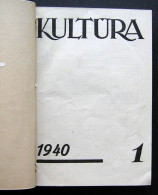 Lithuanian Magazine / Kultūra 1940 Complete - Allgemeine Literatur