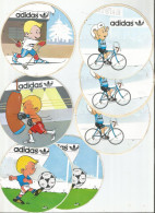 ADIDAS : 7 AUTOCOLLANTS , SPORT : CYCLISME ( X3 ) , FOOTBALL (x2 ) , SKI ET BOXE - Andere & Zonder Classificatie