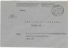 KgF, PoW: Hohn Grossen Sichten - über Rendsburg 1946 Nach Poggenhagen/Wunsdorf - Covers & Documents