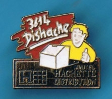 PIN'S //   ** 3614 PISTACHE / MINITEL HACHETTE DISTRIBUTION ** - Computers