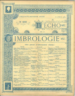 L'Echo De La Timbrologie N° 1040 Du 30 Avril 1939 Bon état - Französisch (bis 1940)