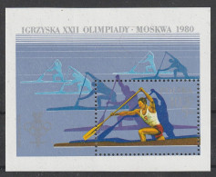 Polen: 1980, Blockausgabe: Mi. Nr. 81,  Olympische Sommerspiele, Moskau   **/MNH - Estate 1980: Mosca