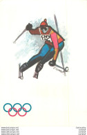 Jeux Olympiques .  SKI . Slalom .  Illustration J. COMBET . Création FIRST DAY COVER PARIS .  - Olympische Spiele