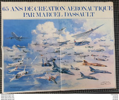 AFFICHE POSTER " 65 Ans De Création Aéronautique MARCEL DASSAULT " - Otros & Sin Clasificación