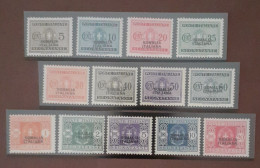 Somalia (Adm.italiana)  1934 - Taxe De Timbru , Serie 13 Piese , Dantelate , MNH ,Mi. P42-P54 - Somalia