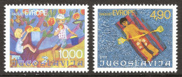 Yougoslavie 1977 N° 1583 / 4 ** Europe, Joie, Dessins, Enfants, Piscine, Baigneur, Rames, Pêche, Fruits Casquette Bouche - Nuevos