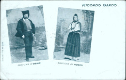 Cl628 Cartolina Ricordo Sardo Costume D'ozieri E Nuoro Sardegna 1901 - Nuoro