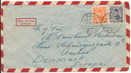 Egypt Air Mail Cover Sent To Denmark Alexandria 7-2-1947 - Airmail