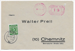 Köln, Prell Brief, 1947 Feistempel Nach Chemnitz Mit Zufrankatur - Covers & Documents