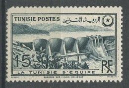 TUNISIE 1949 N° 330 ** Neuf MNH TB C 4.50 € Barrage Sur L'Oued Mellegue - Ongebruikt