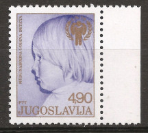 Yougoslavie 1979 N° 1658 ** Année Internationale De L'enfance, Enfant, Cheveux, UNESCO, Paix, Education, Science, ONU - Unused Stamps