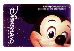 PASSEPORT ADULTE MICKEY SOIREES D'ETE STARNIGHTS DISNEYLAND PARIS -TRES BON ETAT -REF-PASS DISNEY-14 - Disney Passports
