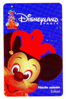 PASSEPORT HAUTE SAISON ENFANT MICKEY Pour Les 5 ANS De L'OUVERTURE De DISNEYLAND PARIS -TRES BON ETAT -REF-PASS DISNEY-2 - Disney Passports