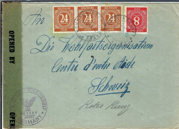 ALLEMAGNE Zône Interalliée Ca.1945: LSC De Neuhaus B. Schliersee Pour La Croix-Rouge De Genève (Suisse), Censure US - Covers & Documents