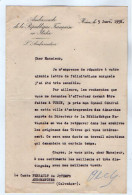 VP23.228 - ROME 1958 - LS - Lettre De M. Gaston PALEWSKI, Ambassadeur Pour M. Le Comte PERRAULT De JOTEMPS à ARROMANCHES - Politiques & Militaires