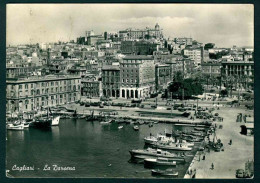 GM042 - CAGLIARI LA DARSENA ANIMATA NAVI BOAT SHIP 1957 - Cagliari