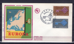 Andorra FDC 1968 Europa CEPT - Storia Postale