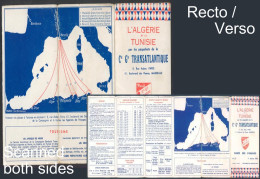 L'Algerie Et La Tunisie Paquebots De La Cie Gle Transatlantique Tarifs Des Passages 1938 Marseille - World