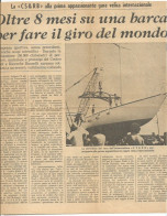 Busnelli Yacht CS&RB 1st Transoceanic Race 8sep1973 #3 Stage Event PPCs With Handsigns Of Crew + Newspaper Page - Voile