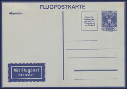 Österreich Luftpost-Postkarte LP 4 Wappen 20 G., Ungebraucht, Leicht Fleckig - Andere & Zonder Classificatie