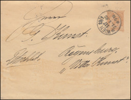 Österreich Streifband S 5 Kaiser Franz Joseph 2 Kreuzer, WIEN 117 - 21.1.1898 - Andere & Zonder Classificatie